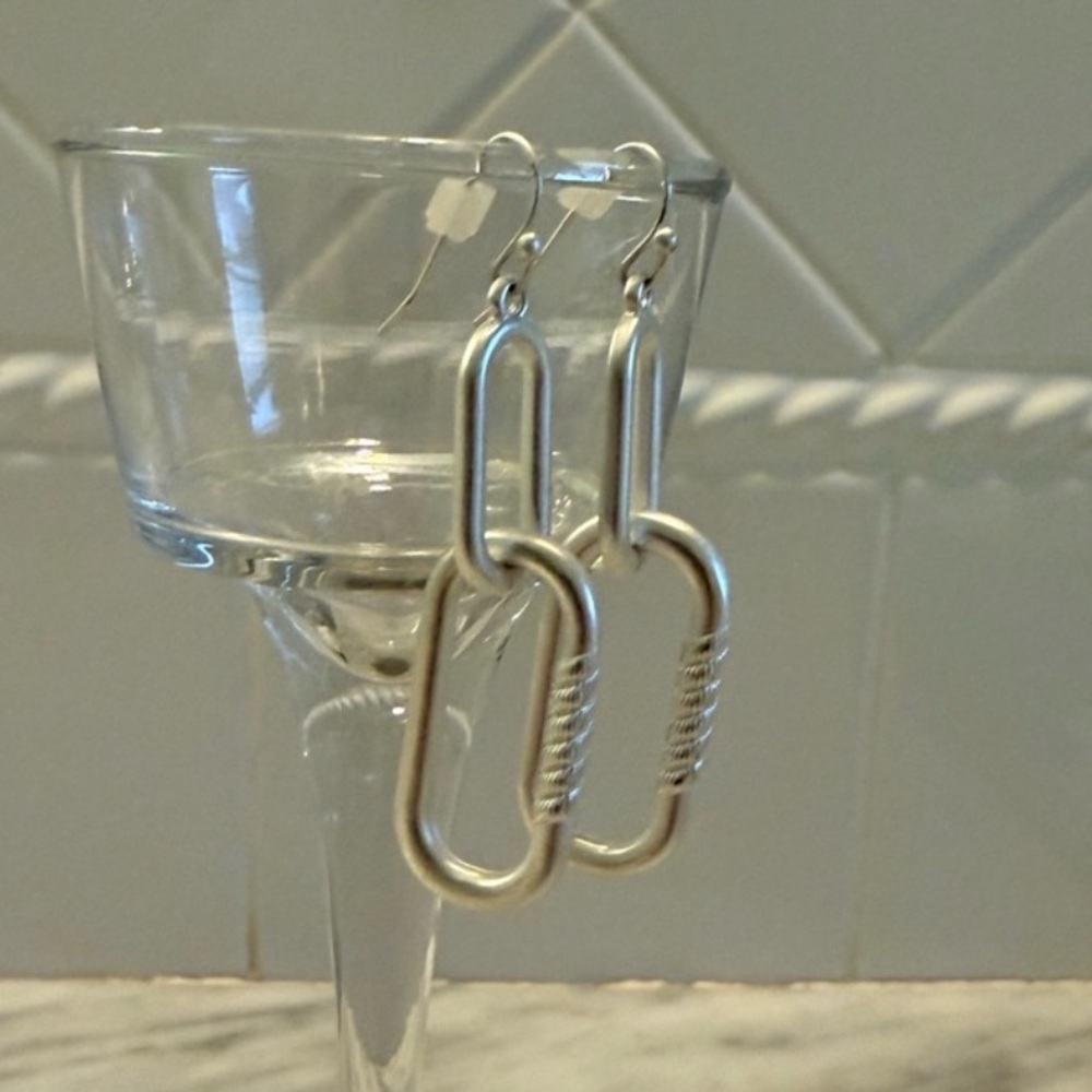 Silver Chain Link Earrings
